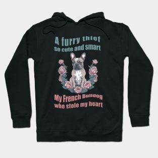 Cute french bulldog, vintage style, frenchie mon, frenchie dad Hoodie